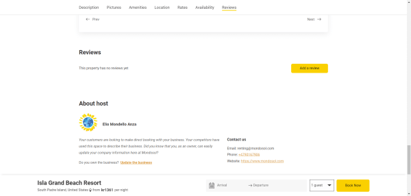 Enter the information in your company profile to get Direct Bookings